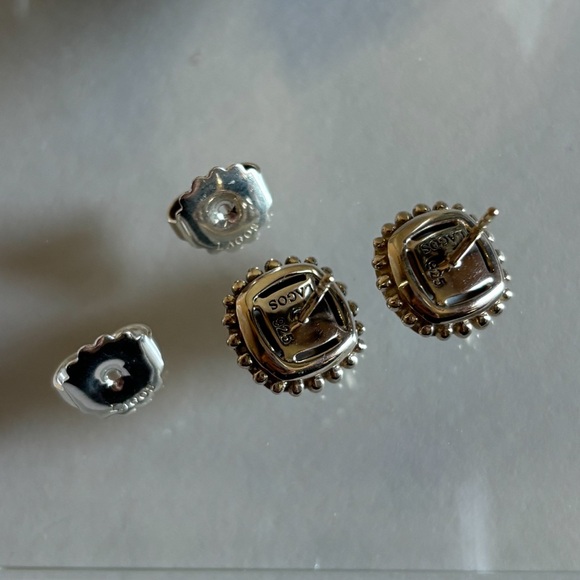 LAGOS Venus SS White Mother-Of-Pearl & Crystal Doublet Stud Earrings - Picture 5 of 8